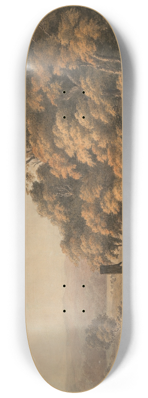 John Glover - An extensive river landscape with donkeys 8.25 inch art skate deck