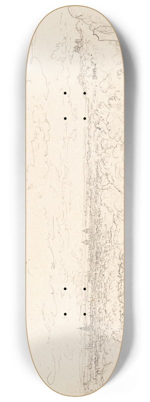 John Glover - Distant View of Greenwich 8.25 inch art skate deck