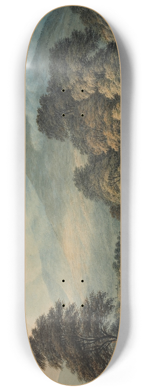 John Glover - Extensive Landscape with Distant Mountains 8.25 inch art skate deck