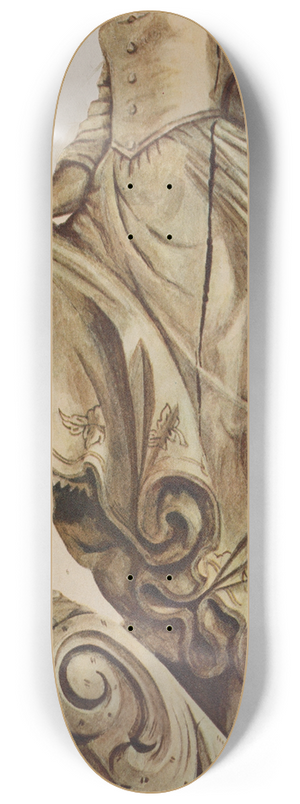 American 20th Century - Figurehead 8.25 inch art skate deck