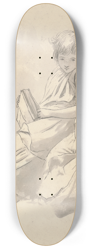 John Glover - Two Little Girls 8.25 inch art skate deck