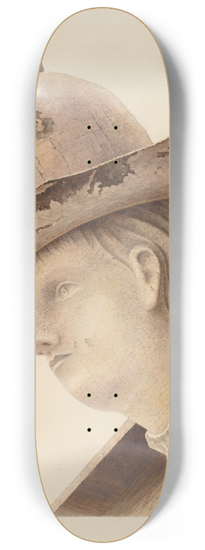 American 20th Century - Figurehead from Schooner Haroldine 8.25 inch art skate deck