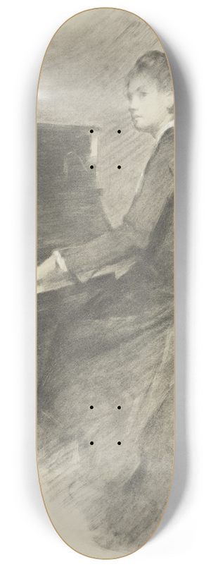 Theodore Robinson - At the Piano 8.25 inch art skate deck