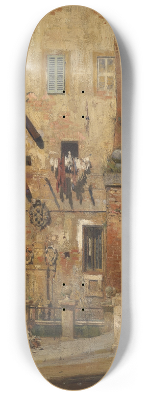 Theodor Josef Ethofer - Gasse in Siena 8.25 inch art skate deck