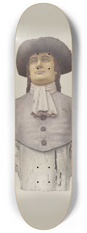 American 20th Century - Figurehead  Quaker 8.25 inch art skate deck