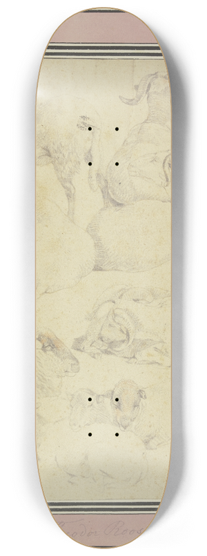 Theodor Roos - Ten sheep 8.25 inch art skate deck