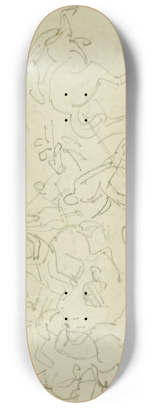 Thodore Gricault - Cavalry battle 8.25 inch art skate deck