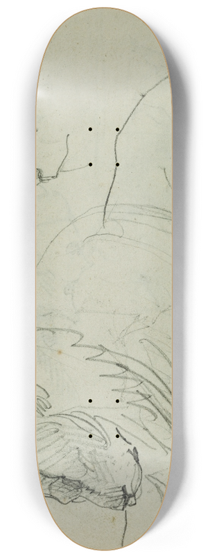 Thodore Gricault - Lion studies 8.25 inch art skate deck