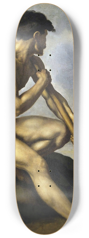 Thodore Gricault - Nude Warrior with a Spear 8.25 inch art skate deck