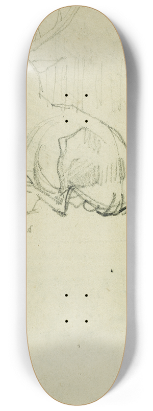 Thodore Gricault - Seated Stag 8.25 inch art skate deck