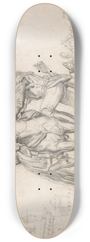 Thodore Gricault - Soldier Mounting a Horse 8.25 inch art skate deck