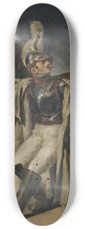 Thodore Gricault - The Wounded Cuirassier, Study (Le Cuirassier Bless Quittant Le Feu, Esquisse) 8.25 inch art skate deck