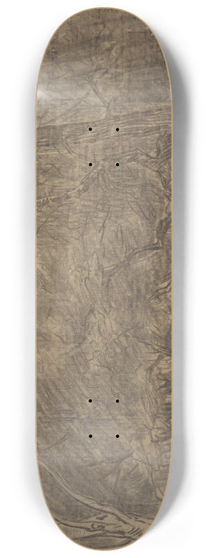 Thodore Rousseau - The interior of a forest 8.25 inch art skate deck