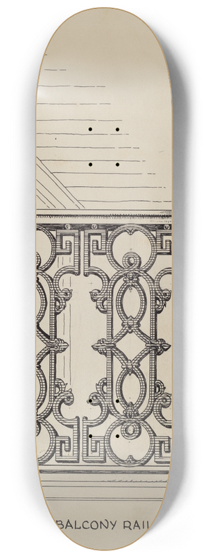 Thomas Byrne - Cast Iron Balcony Railing 8.25 inch art skate deck