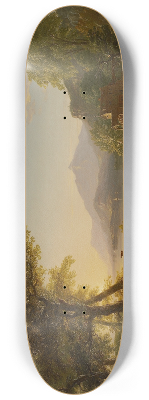 Thomas Cole - The Mill, Sunset 8.25 inch art skate deck