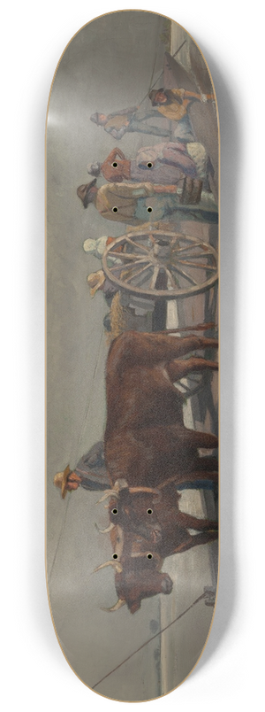 Thomas Corwin Lindsay - Barge Crossing 8.25 inch art skate deck