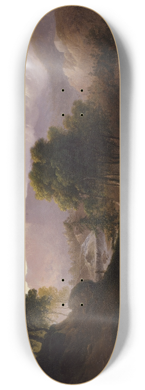 Thomas Doughty - Landscape with Stream and Mountains 8.25 inch art skate deck