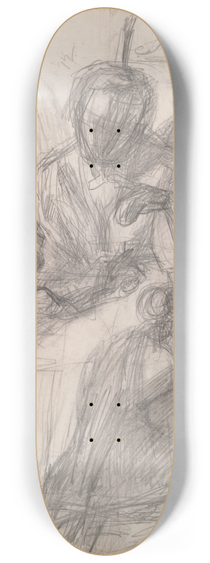 Thomas Eakins - Study for Girl with Cat- Katherine 8.25 inch art skate deck