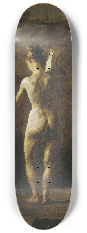 Thomas Eakins - Study for William Rush Carving His Allegorical Figure of the Schuylkill River 8.25 inch art skate deck