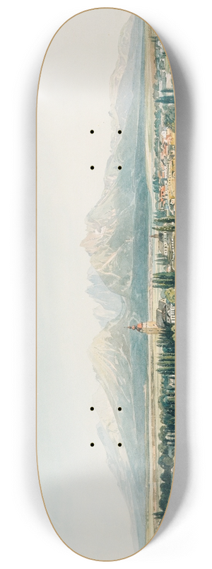 Thomas Ender - Schloss Lomnitz und die Tatra in Ungarn 8.25 inch art skate deck