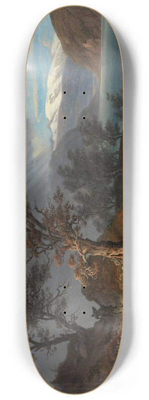 Thomas Fearnley - Stormy Landscape with a Rider 8.25 inch art skate deck