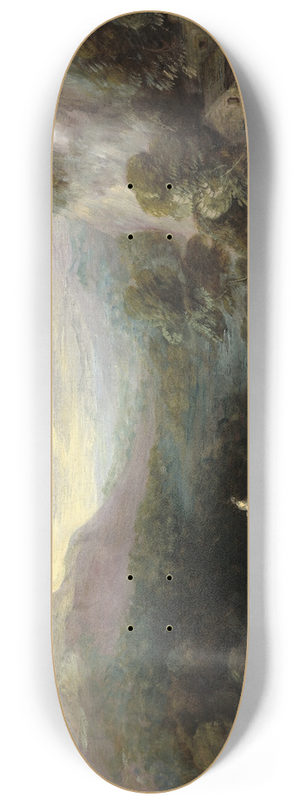 Thomas Gainsborough - Mountain Landscape with Bridge 8.25 inch art skate deck