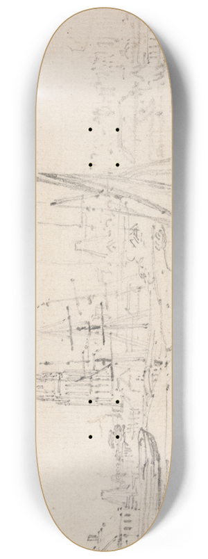 Thomas Girtin - St. Mary Redcliff, Bristol 8.25 inch art skate deck