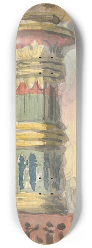 Thomas Grieve - Design for an Egyptian Column 8.25 inch art skate deck