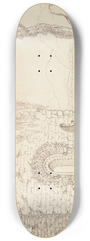 Thomas Hastings - Innisfallen Abbey, 4 September 1841 8.25 inch art skate deck