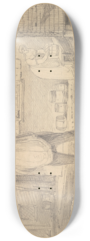 Thomas Hastings - On Hastings Beach, August 1821 8.25 inch art skate deck