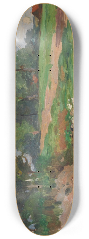 Thomas Herbst - Dorflandschaft mit Enten an einem Weiher 8.25 inch art skate deck