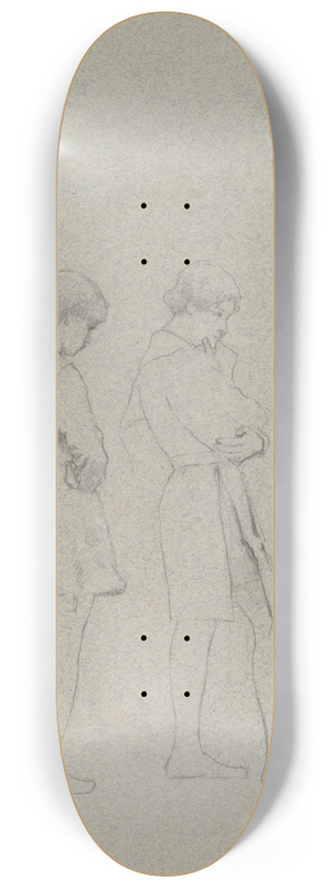 Thomas Hovenden - Studies for Elaine 8.25 inch art skate deck