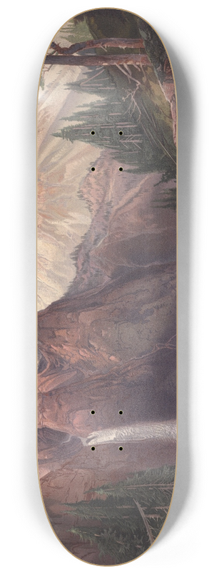 Thomas Moran - Tower Falls and Sulphur Mountain, Yellowstone 8.25 inch art skate deck