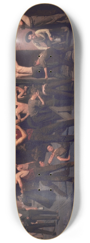 Thomas Pollock Anshutz - The Ironworkers Noontime 8.25 inch art skate deck