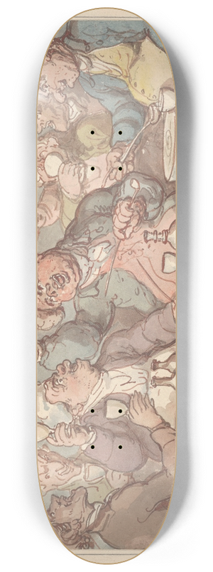 Thomas Rowlandson - A drinking party 8.25 inch art skate deck