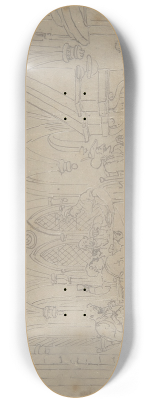 Thomas Rowlandson - Dr. Syntax and the Superannuated Fox Hunters 8.25 inch art skate deck
