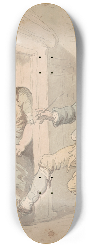 Thomas Rowlandson - Drunkards return 8.25 inch art skate deck