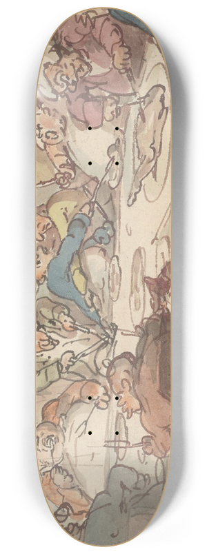 Thomas Rowlandson - English ordinary 8.25 inch art skate deck