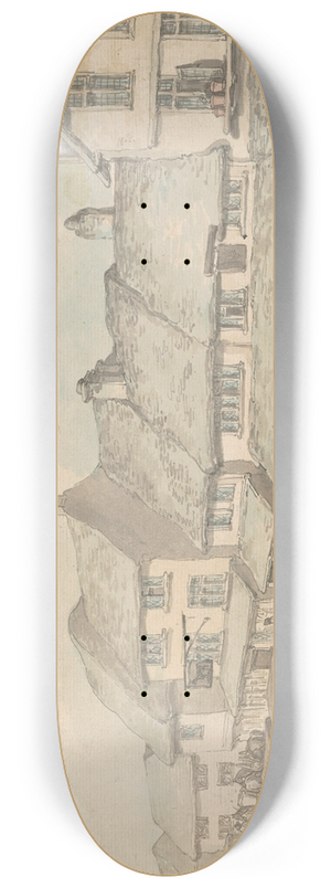 Thomas Rowlandson - Market place, Cornwall 8.25 inch art skate deck