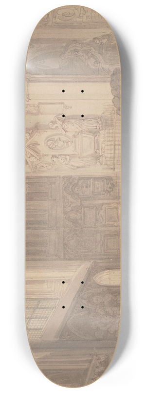 Thomas Rowlandson - Poets Corner, Westminster Abbey 8.25 inch art skate deck