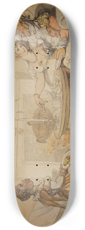 Thomas Rowlandson - The Tea Party 8.25 inch art skate deck