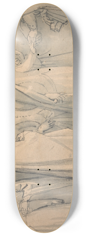 Thomas Stothard - Frieze of a Medieval Wedding 8.25 inch art skate deck