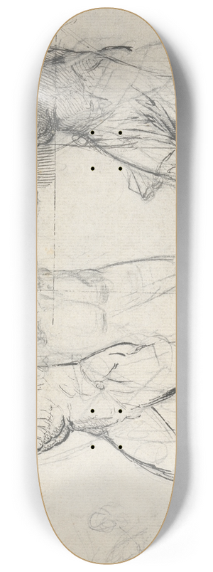 Thomas Stothard - Sketch of Classical Figures in Action 8.25 inch art skate deck