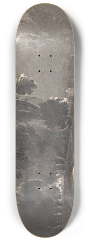 Thomas Sully - Landscape with Figures in Field 8.25 inch art skate deck