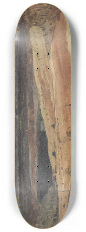 Thomas Sully - Rolling Fields, Mountains in Distance 8.25 inch art skate deck