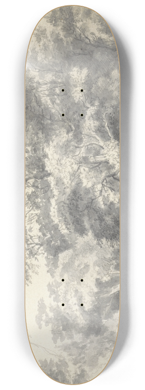 Thomas Wijck - Trees on a River Bank 8.25 inch art skate deck