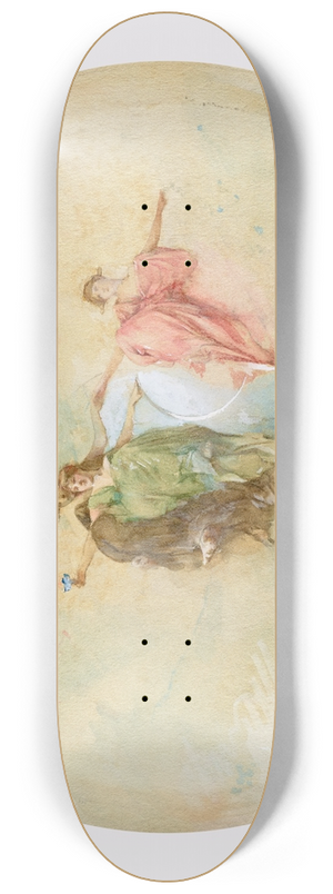 Thomas Wilmer Dewing - Dawn 8.25 inch art skate deck