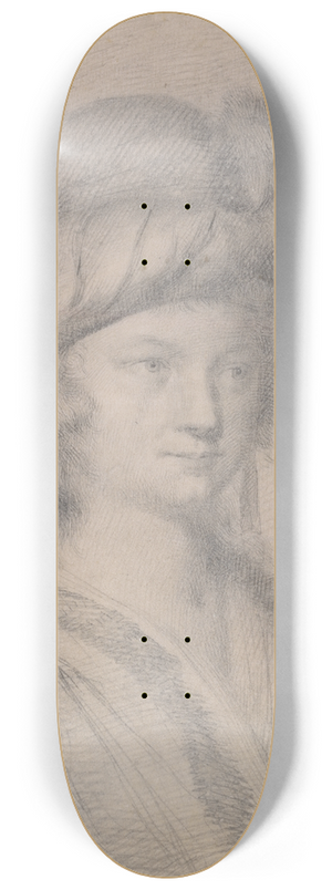 Thomas Worlidge - Young Man in a Feather Hat 8.25 inch art skate deck