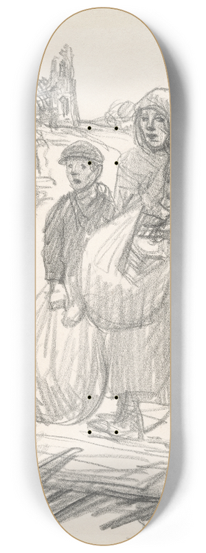 Thophile Alexandre Steinlen - Cest ici, chez nous! 8.25 inch art skate deck