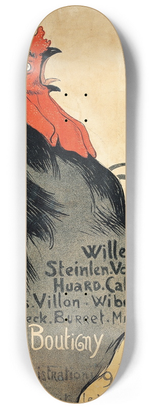 Thophile Alexandre Steinlen - Cocorico 8.25 inch art skate deck